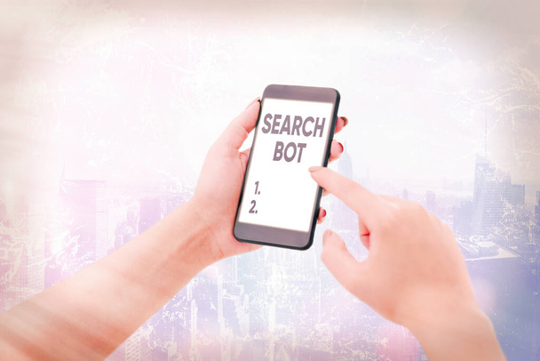 Текст слова Search Bot. Бизнес-концепция для программы, которая выполняет автоматизированные задачи через Интернет или сеть
. - Фото, изображение