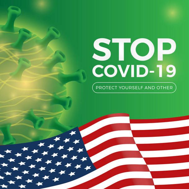 Ιταλία Stop Covid- 19 Corona Virus Vector - Διάνυσμα, εικόνα