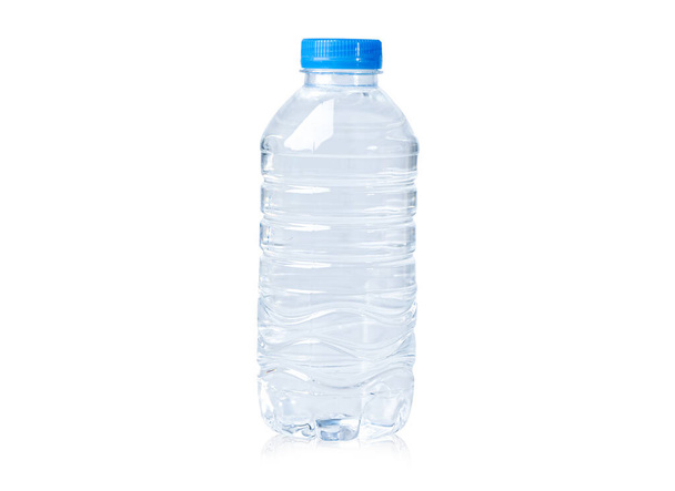 Plastic water bottle isolated on white background with clipping path. - Zdjęcie, obraz