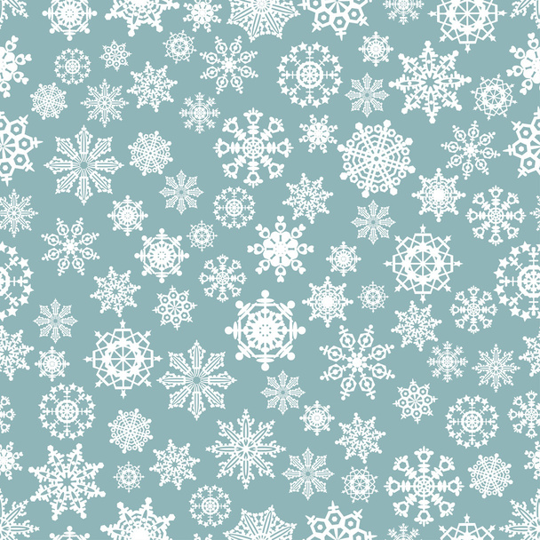 Christmas seamless with snowflakes - Vector, afbeelding