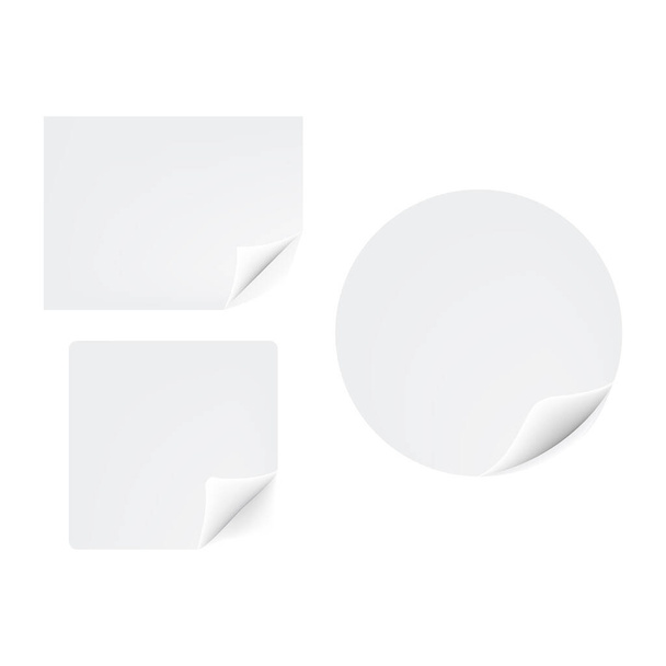 Gebogene papel aufkleber icono vector ilustración diseño
 - Vector, Imagen