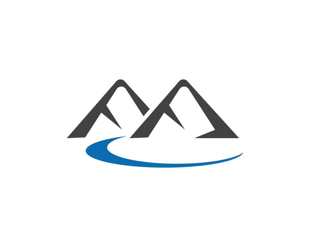 Nature mountain logo design template - Vector, Image