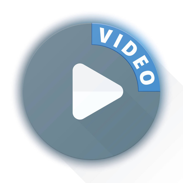 Αναπαραγωγή βίντεο βέλος σύμβολο εικονογράφηση  - Διάνυσμα, εικόνα