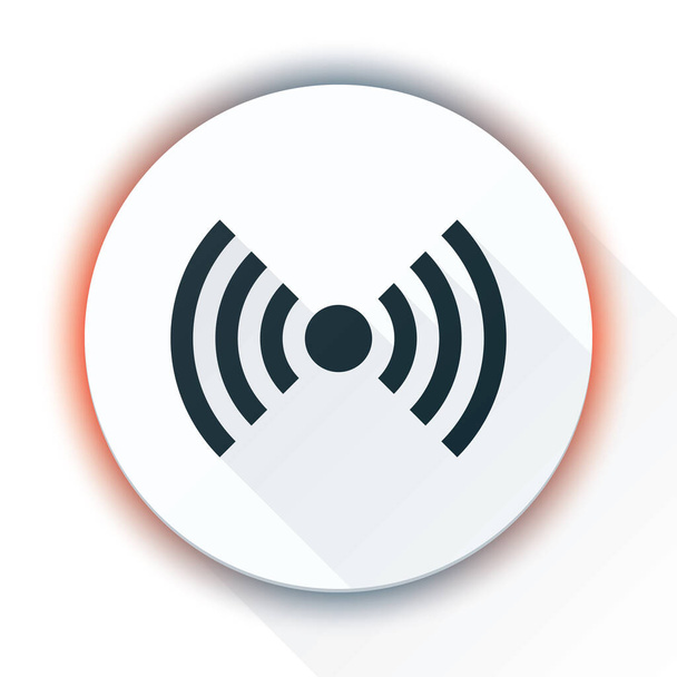 Wireless Connection button label icon illustration - Vector, Image