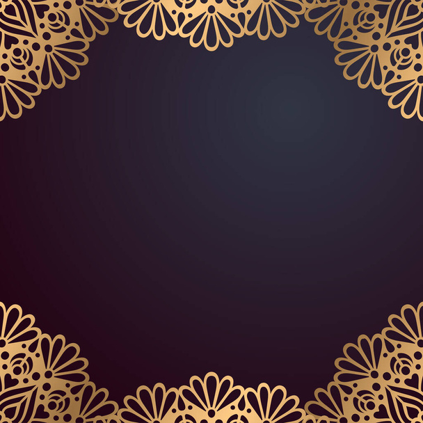 Gold background with mandala - Вектор, зображення