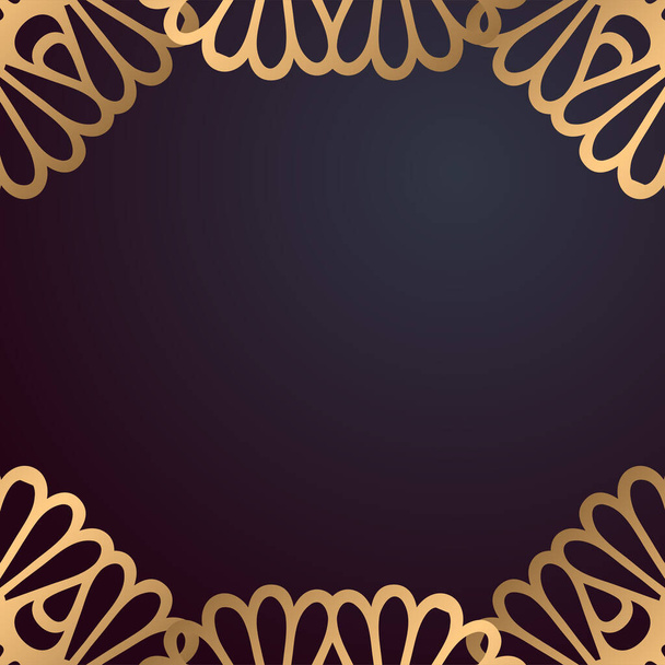 Gold background with mandala - Вектор, зображення