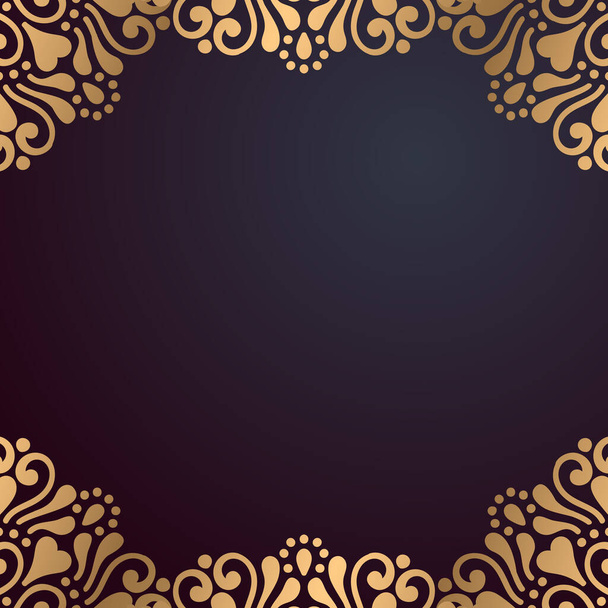 Gold background with mandala - Vecteur, image