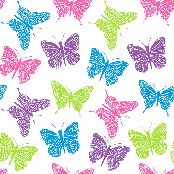 Butterfly seamless pattern. Design for covers, fabric, textile.Vector illustration. - Vektori, kuva