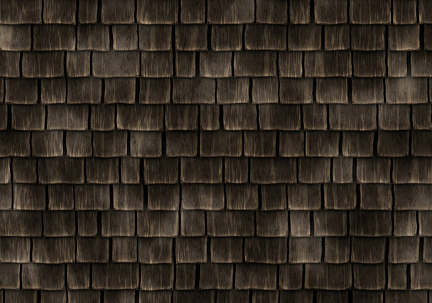 wooden roof tiles weathered - Photo, Image