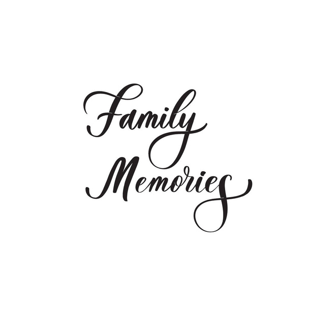 Rodinné vzpomínky - kaligrafie nápis na album. - Vektor, obrázek
