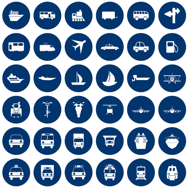 Transportation icons set - Vector, Image