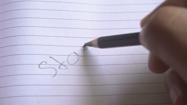 escritura de mano humana quedarse en casa
 - Imágenes, Vídeo