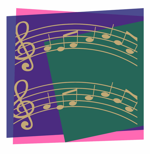 Pop art. Musical notes - Vector, afbeelding