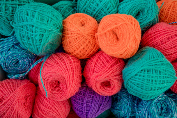 colored yarn for background - Photo, image