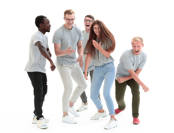 casual group of cheerful diverse young people - Fotó, kép