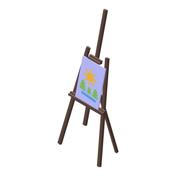 Easel icon, isometric style - Vector, Image