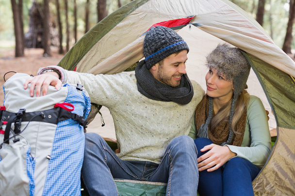 Young couple camping in the wilderness - Photo, image