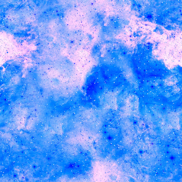 Starry sky seamless pattern.  Blue abstract  - Фото, зображення