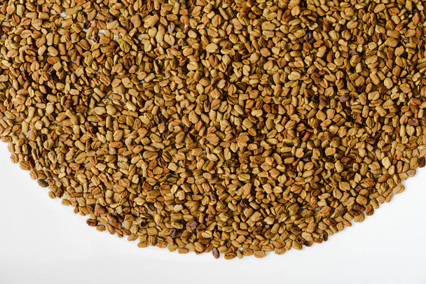 close up view of natural fenugreek on white background - Photo, Image