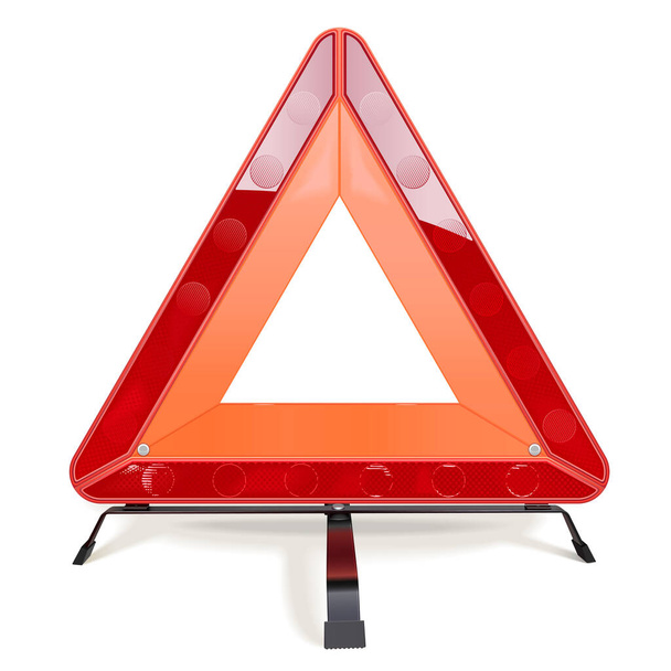 Vector Triangular Road Sign isolated on white background - Vettoriali, immagini