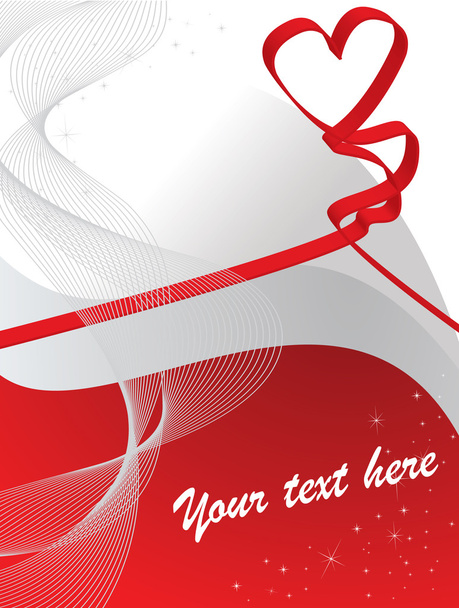 A vector heart background in red - Vecteur, image