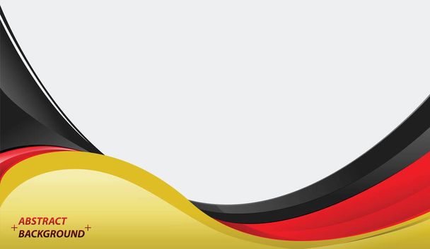 Bandera Nacional de Alemania Antecedentes para el Día de la Independencia, Vector Illustration Banner Design. - Vector, Imagen