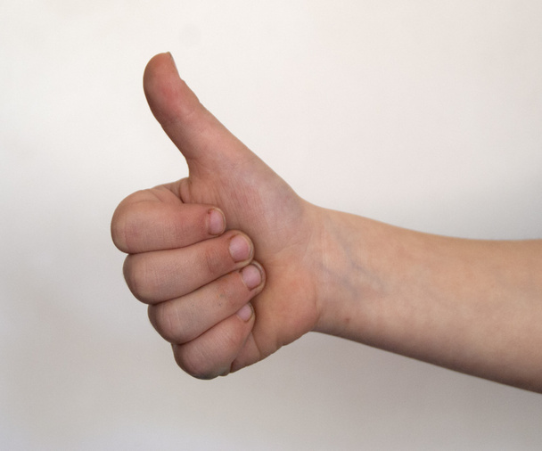 Kids hand thumbs up - Photo, Image