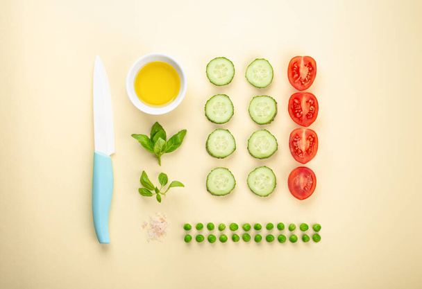 ingrédients pour faire de la salade
 - Photo, image