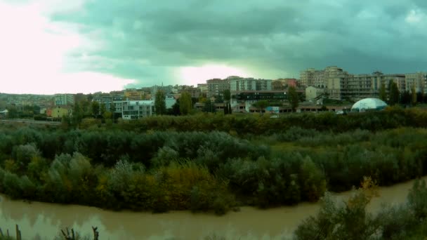 Time lapse su Benevento con nuvole in rotazione - Filmati, video