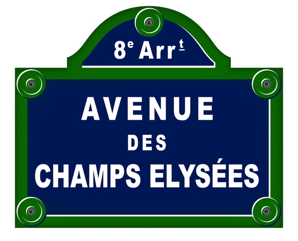 Placas de avenida parisina
 - Vector, imagen