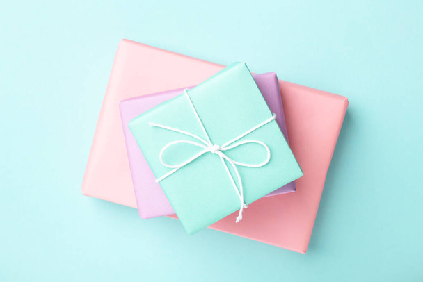 Boîtes cadeaux couleur pastel
. - Photo, image