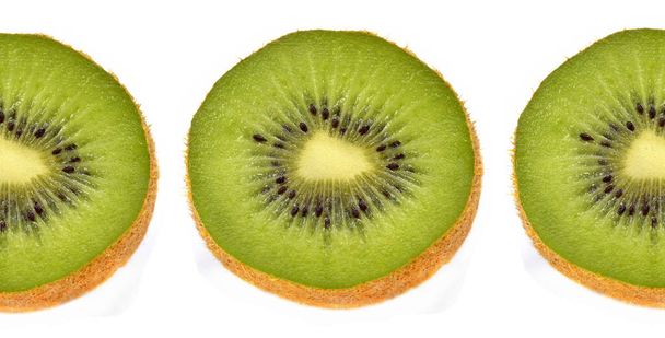  Kiwi řezy na bílém - Fotografie, Obrázek