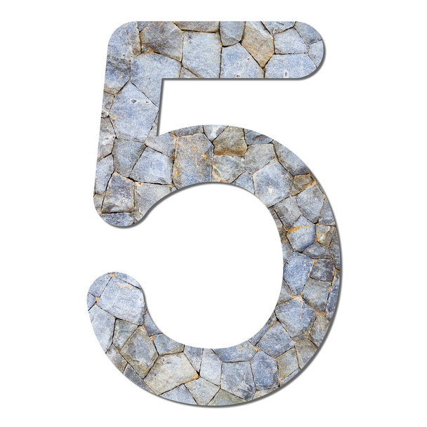 betűtípus kőfal textúra numerikus 5 - Fotó, kép