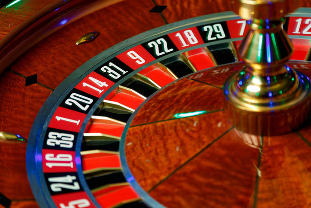 casino las vegas, roulette, poker and gambling with chips - Fotografie, Obrázek