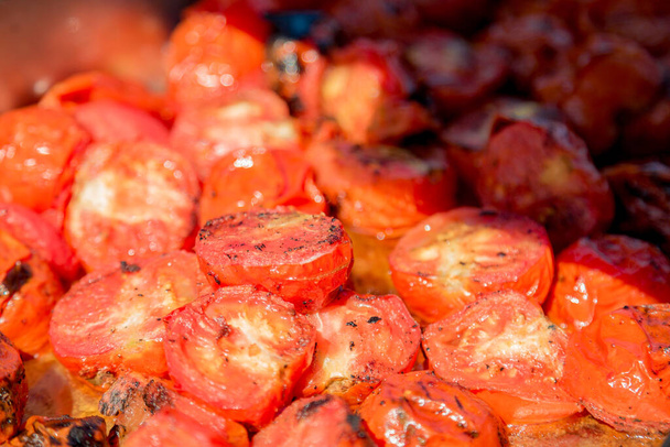 grilled tomatoes for the holiday, healthy food - 写真・画像