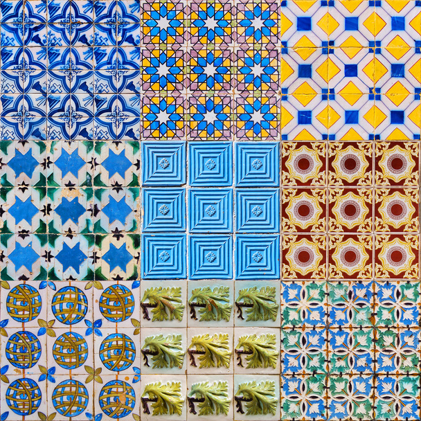 Conjunto de azulejos portugueses
 - Foto, Imagen
