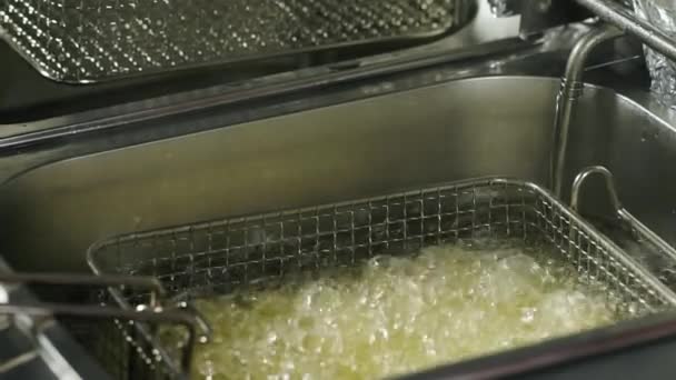 Processus de cuisson des frites dans la friteuse
 - Séquence, vidéo