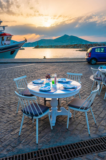 Picturesque Naousa town street on Paros island, Greeceon Paros island, Greece - Valokuva, kuva