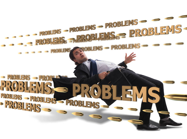 Business problem and challenge concept with businessman - Foto, Bild