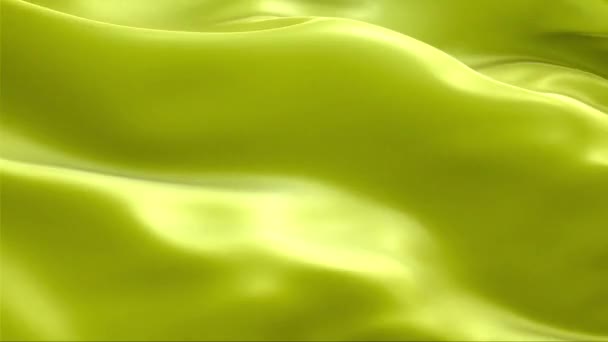 Clear Yellow ColorFlag Waving in The Wind. 4K High Resolution Full HD. Seamless Loop Animation Closeup Video Presentation. - Footage, Video