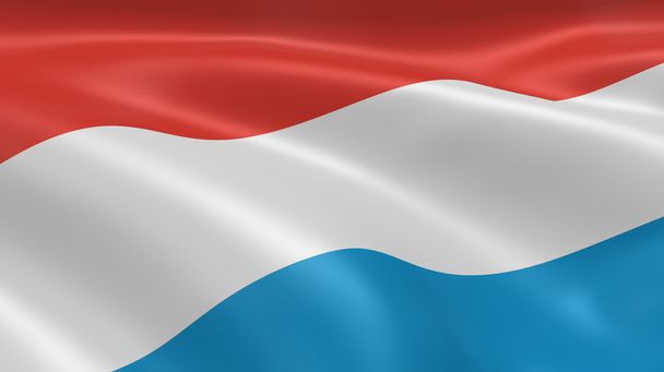Bandeira do Luxemburgo ao vento
 - Foto, Imagem