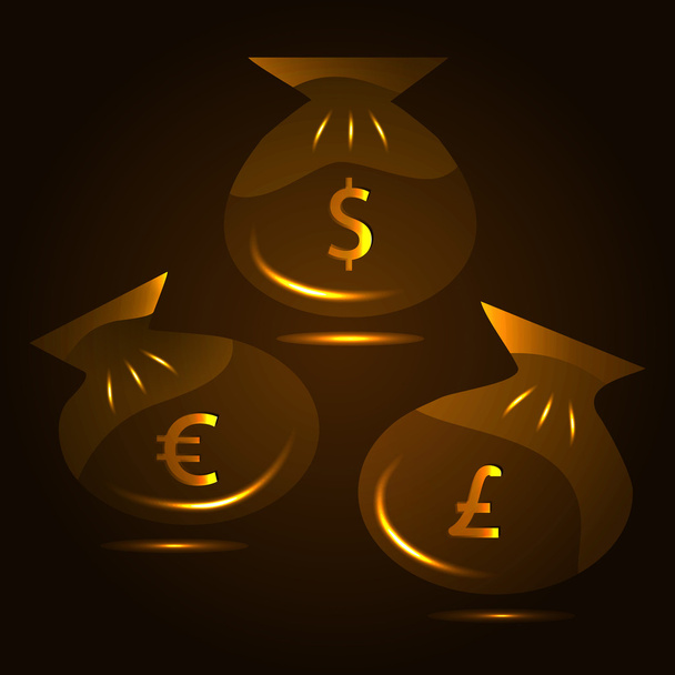 Illustration einer Tüte Geld. Vektor - Vektor, Bild