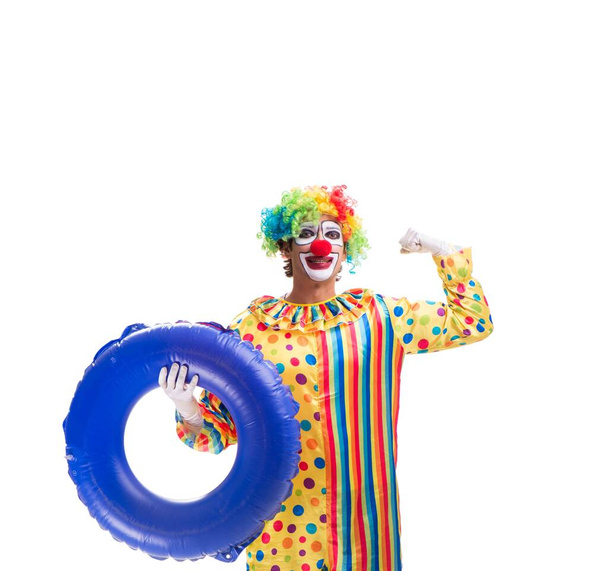 Legrační klaun izolované na bílém pozadí - Fotografie, Obrázek