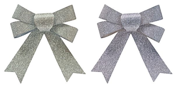 Дві срібні блискітки декоративні луки
 - Фото, зображення