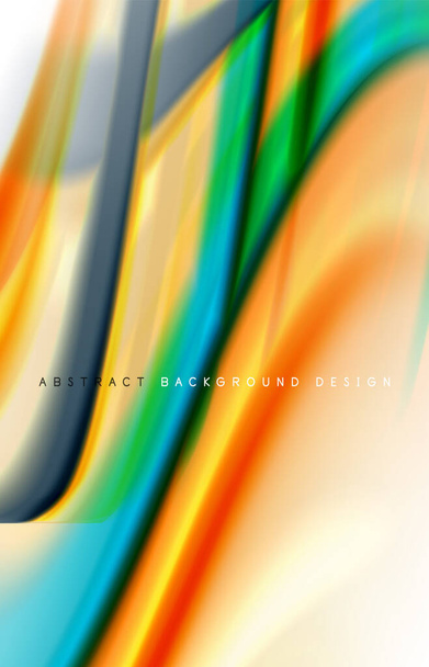 Abstraktní pozadí - fluidní barevné gradientové vlny s dynamickým efektem pohybové čáry. Vektorové ilustrace pro tapetu, nápis, pozadí, karta, ilustrace knihy, úvodní strana - Vektor, obrázek