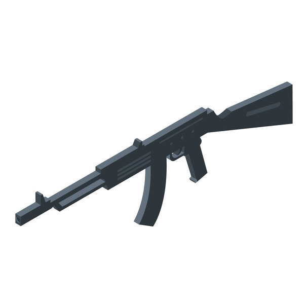 Rifle icon, isometric style - Vector, Image
