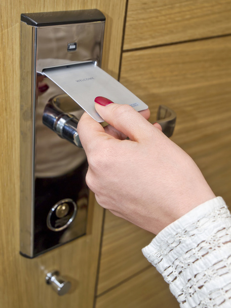 Hotel deur key-card - Foto, afbeelding
