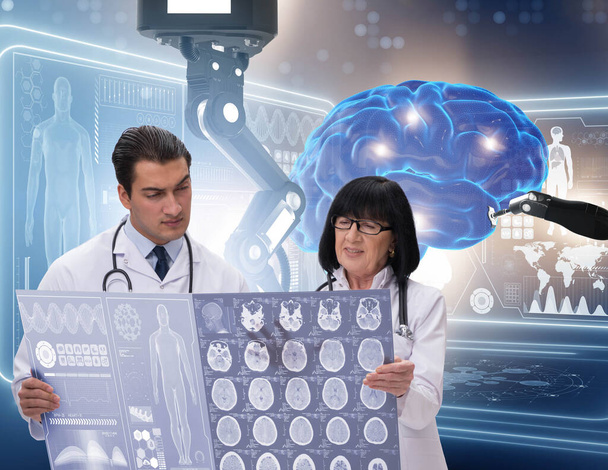 Zwei Ärzte im telemedizinischen Konzept - Foto, Bild