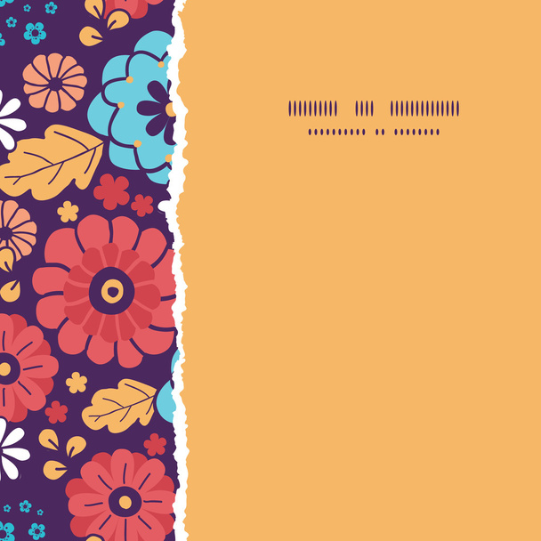 kolorowy bukiet kwiatów kwadratowych rozdarty tło wzór - Wektor, obraz
