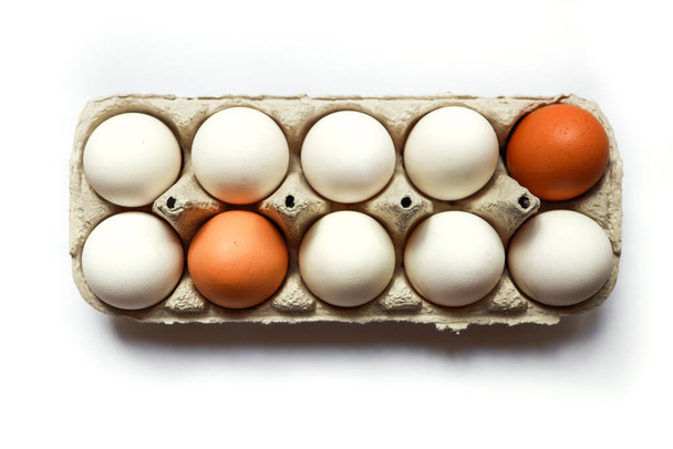 dozen eggs in a pack - Photo, Image